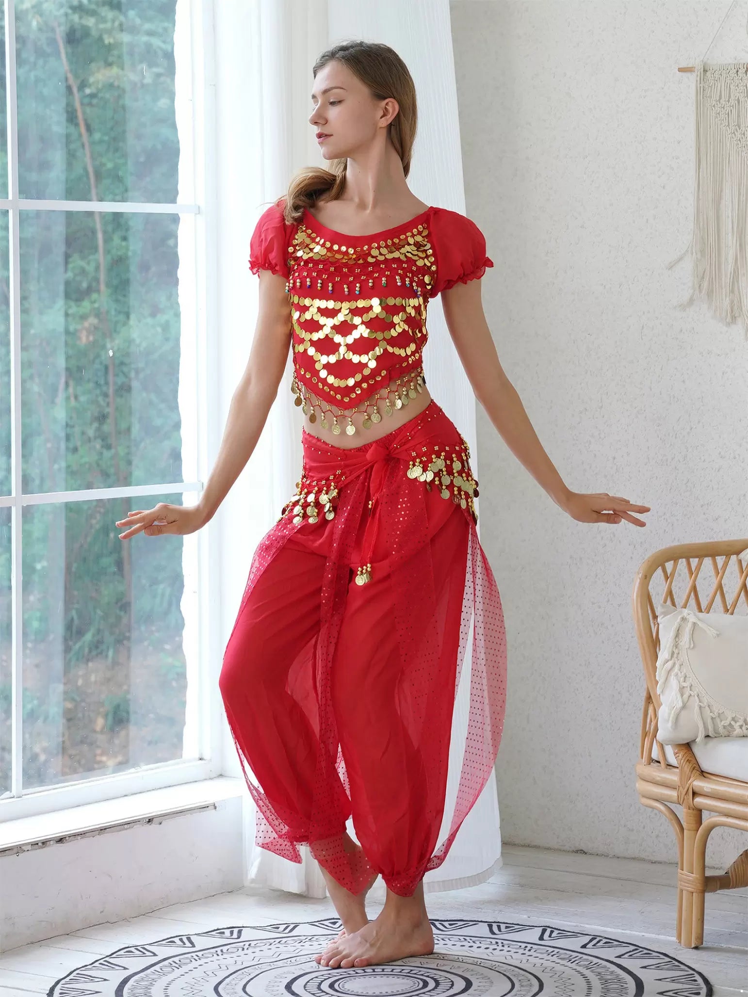 Womens Belly Dance Costume Dancer Outfit