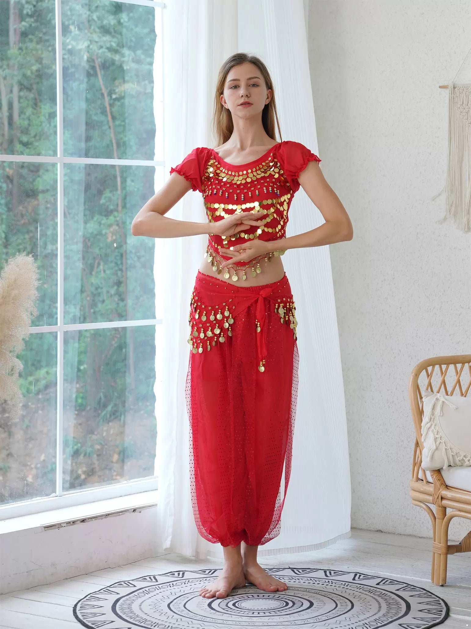 Womens Belly Dance Costume Dancer Outfit