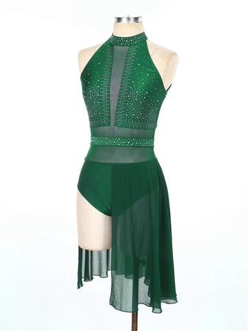 Women Halter Neck Lyrical Dance Costume