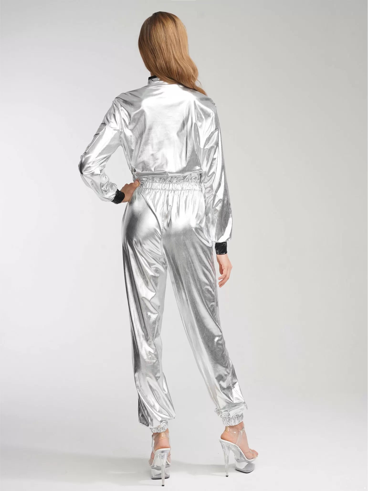 Women Silver Astronaut Spaceman Costume