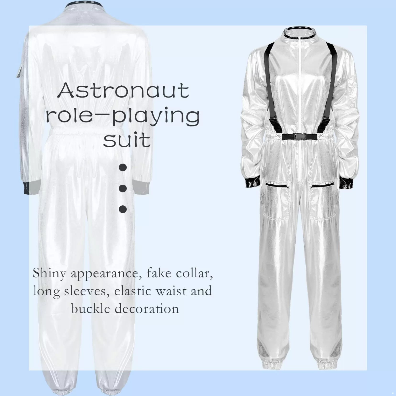 Costume d'astronaute argenté pour femme