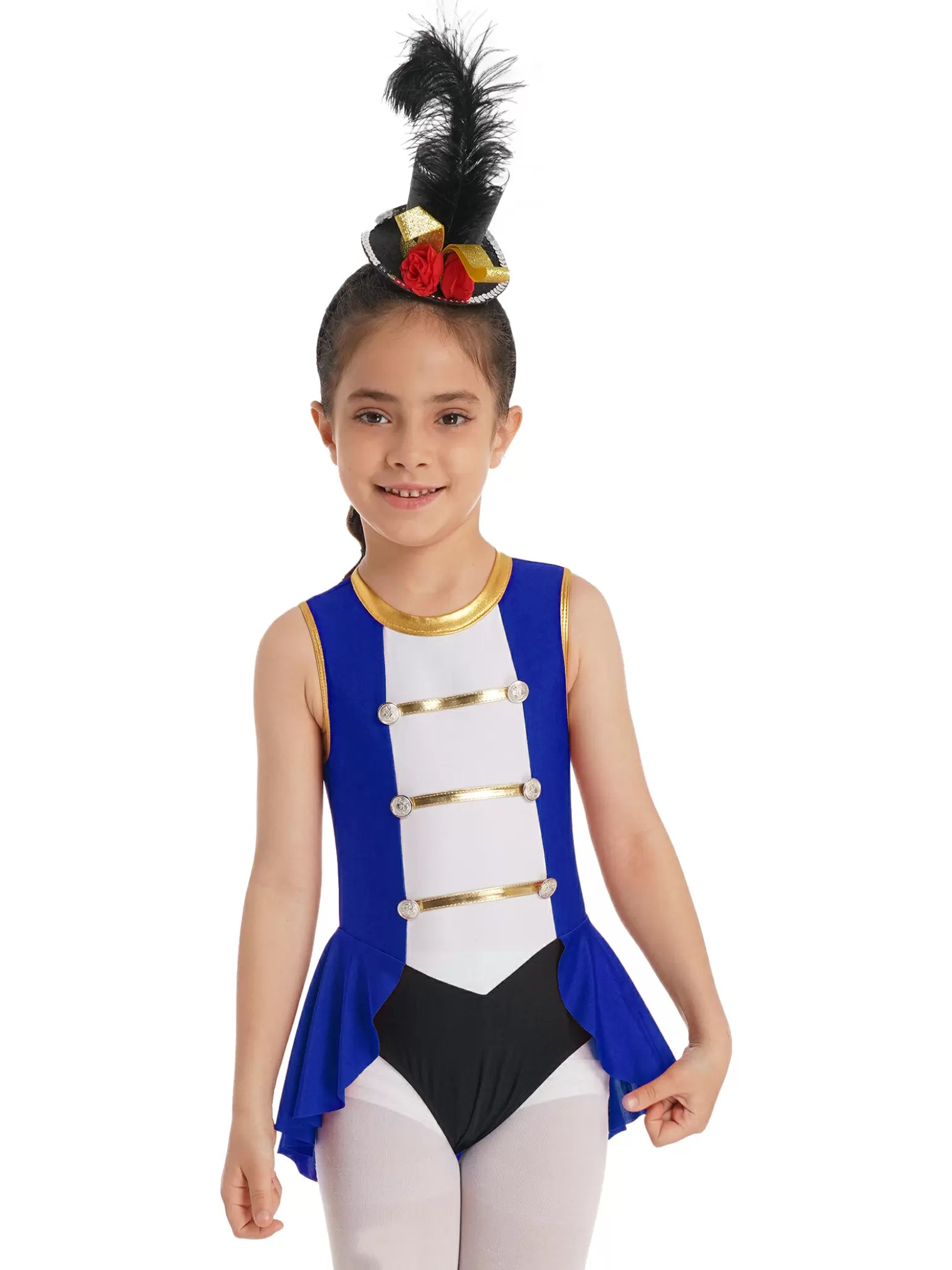 Kids Girls Sleeveless Circus Dress up Costume Leotard