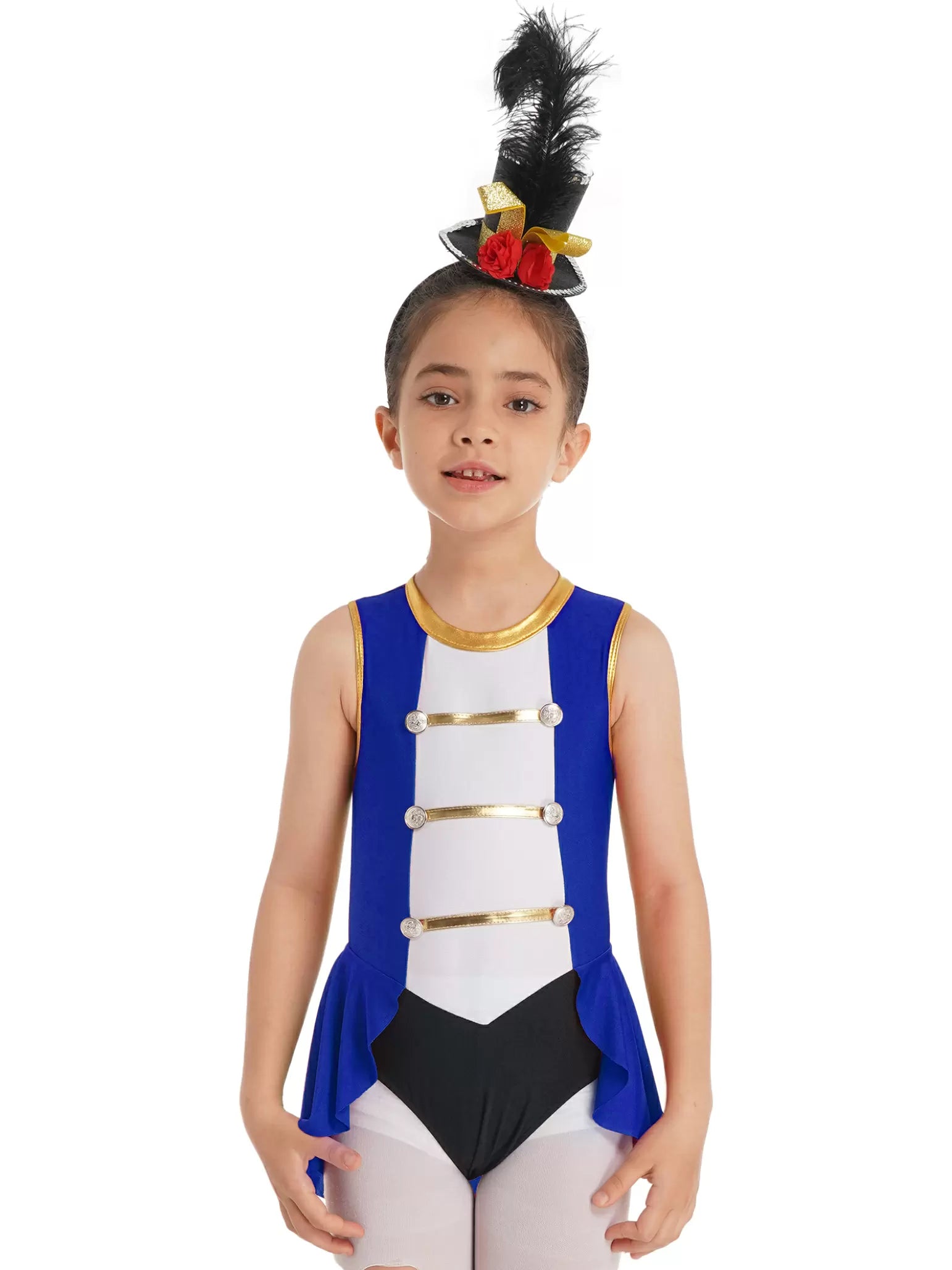 Kids Girls Sleeveless Circus Dress up Costume Leotard