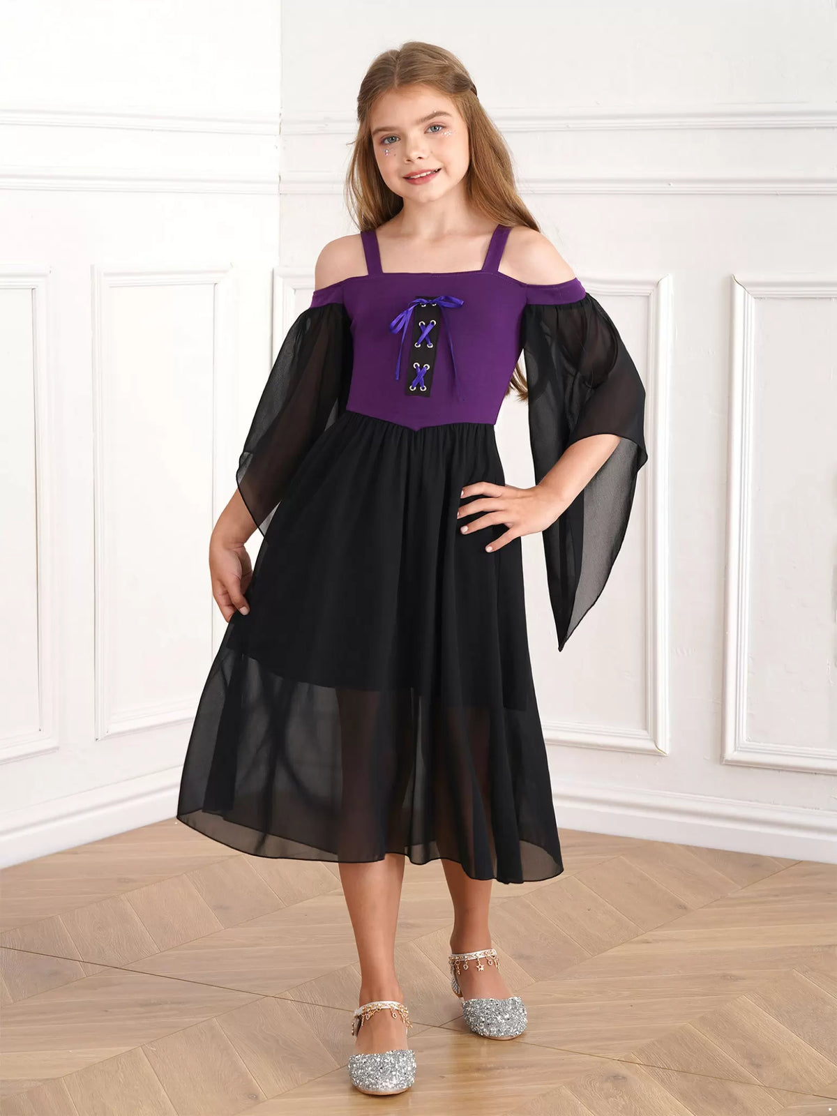 Kids Girls Halloween Medieval Renaissance Gothic Dress