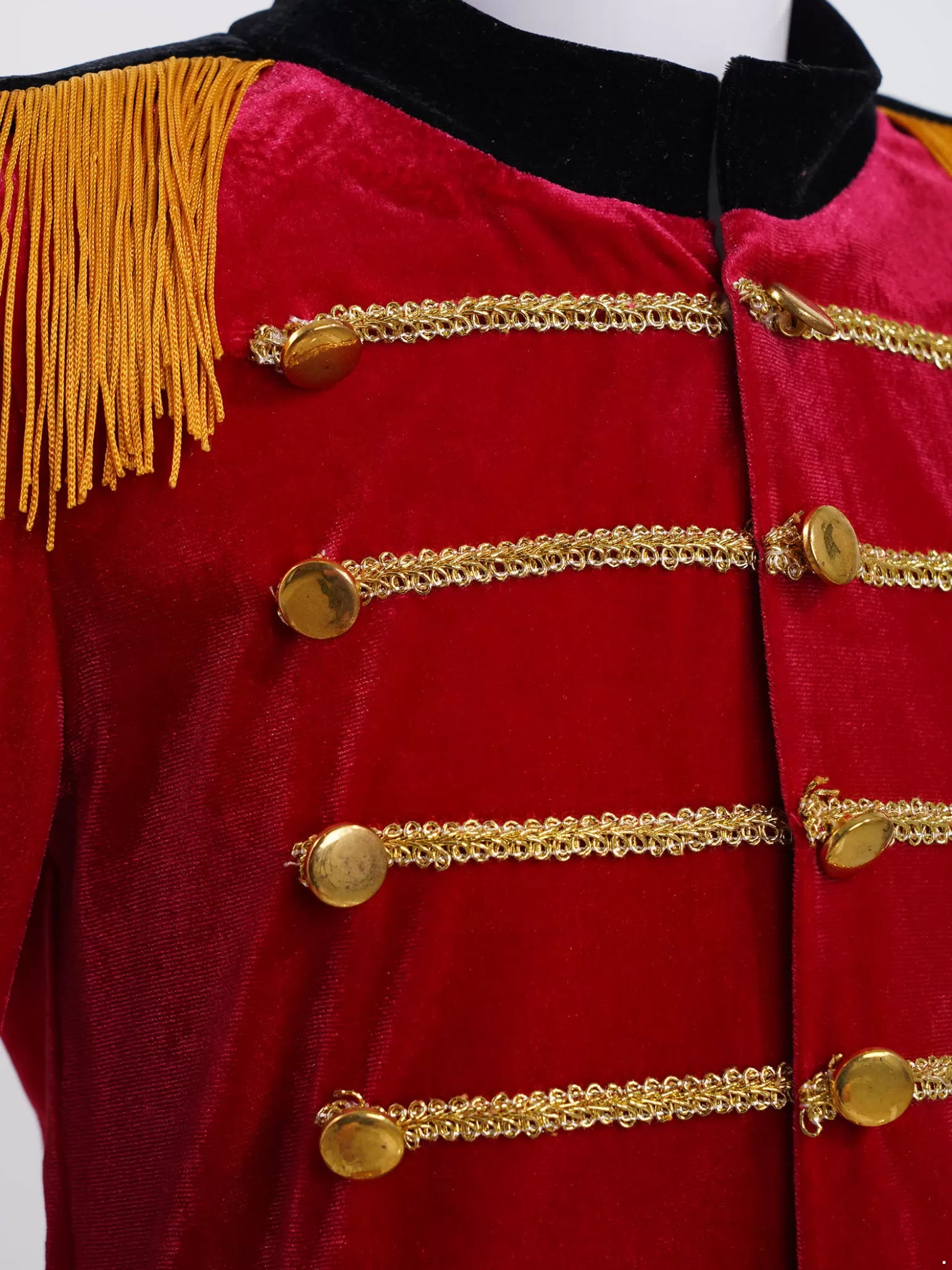 Manteaux d'uniforme de garde d'honneur de l'équipe de tambour et de trompette en velours pour enfants garçons