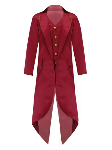 Kids Fake Two Pieces Tailcoat Retro Renaissance Jacket