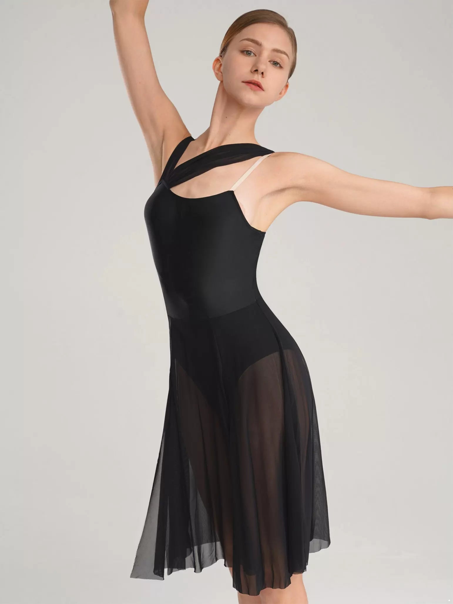 Robe justaucorps de danse contemporaine moderne sans manches pour femmes