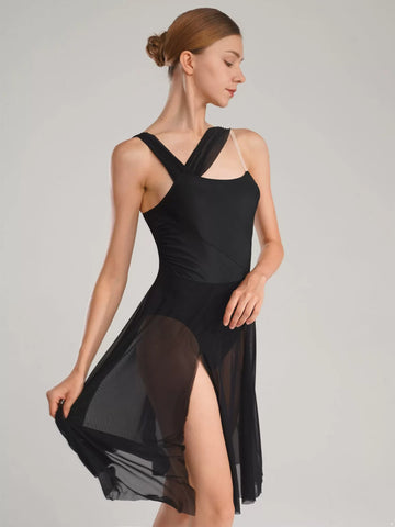 Robe justaucorps de danse contemporaine moderne sans manches pour femmes