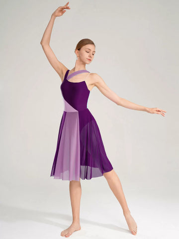 Robe justaucorps de danse contemporaine moderne sans manches pour femmes