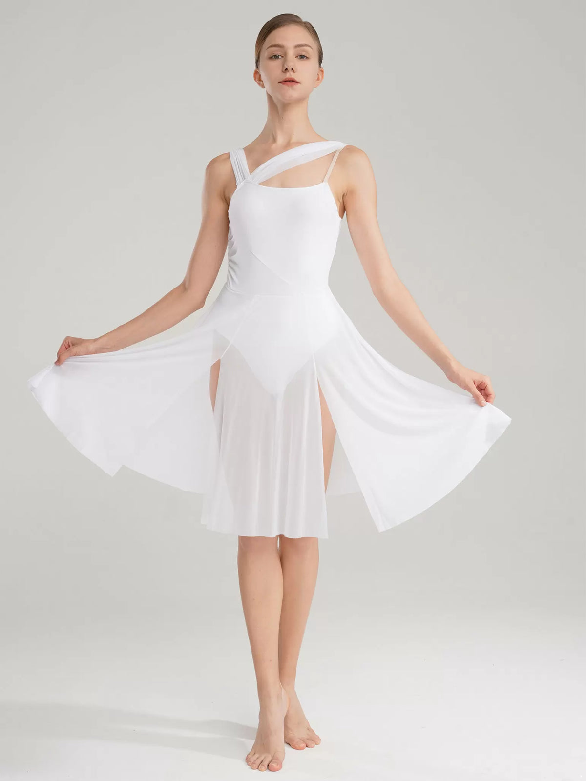 Robe justaucorps de danse contemporaine moderne sans manches pour femmes