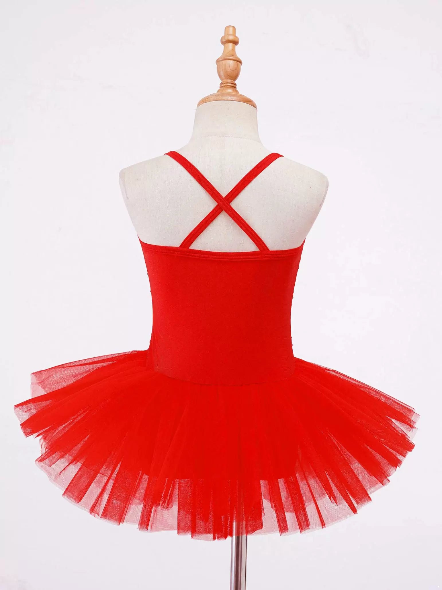 Kids Girls Sequin Tutu Ballet Dance Tank Dress