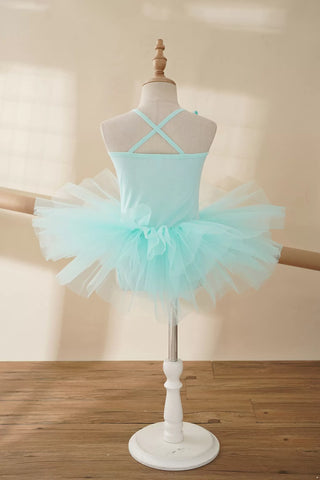 Robe débardeur de danse de ballet tutu à paillettes pour enfants filles