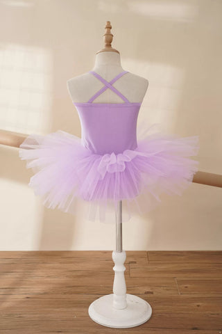 Kids Girls Sequin Tutu Ballet Dance Tank Dress