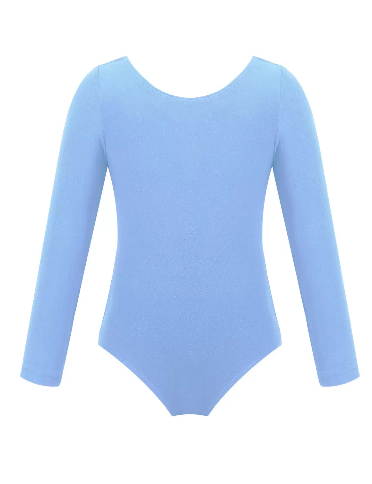 Kids Girls Long Sleeve Solid Color Ballet Dance Leotard