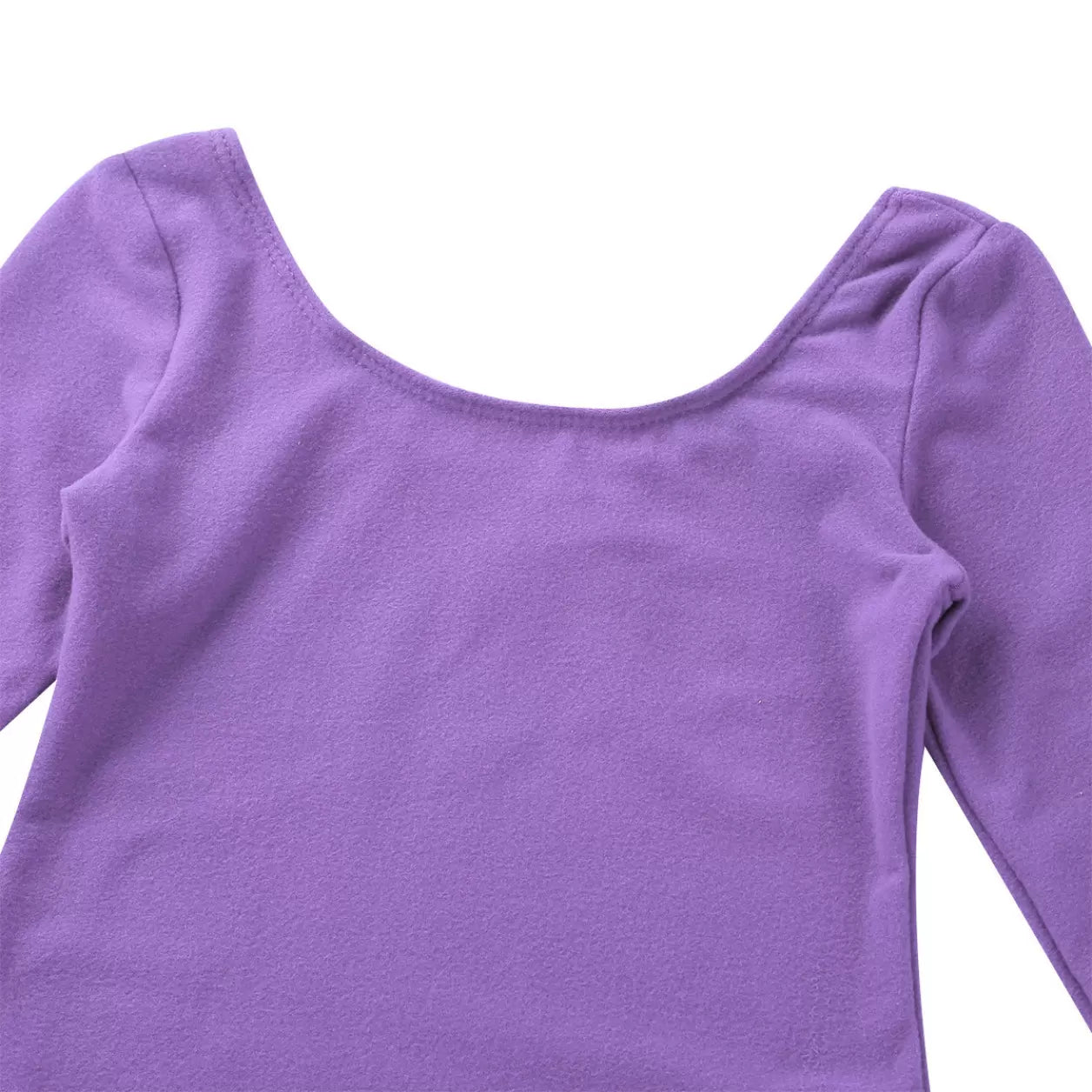 Kids Girls Long Sleeve Solid Color Ballet Dance Leotard