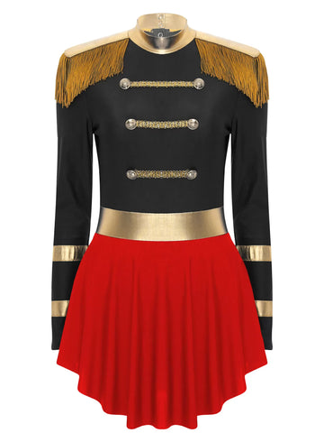 Robe de justaucorps de Costume de Cosplay de cirque à manches longues pour femmes