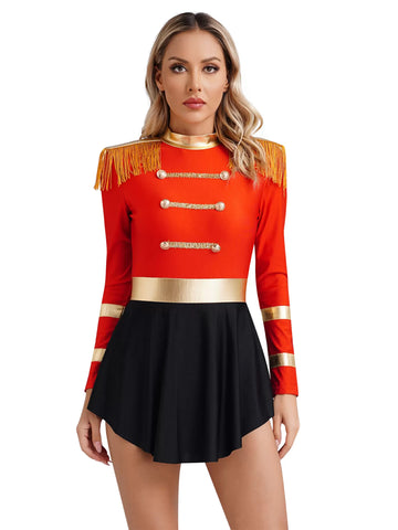 Robe de justaucorps de Costume de Cosplay de cirque à manches longues pour femmes