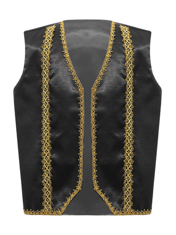 Kids Medieval Steampunk Tailcoat Sleeveless Gothic Waistcoat