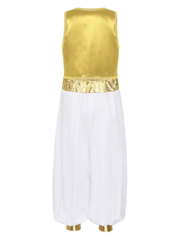 Kids Boys 2pcs Sleeveless Arabian Prince Costume Set