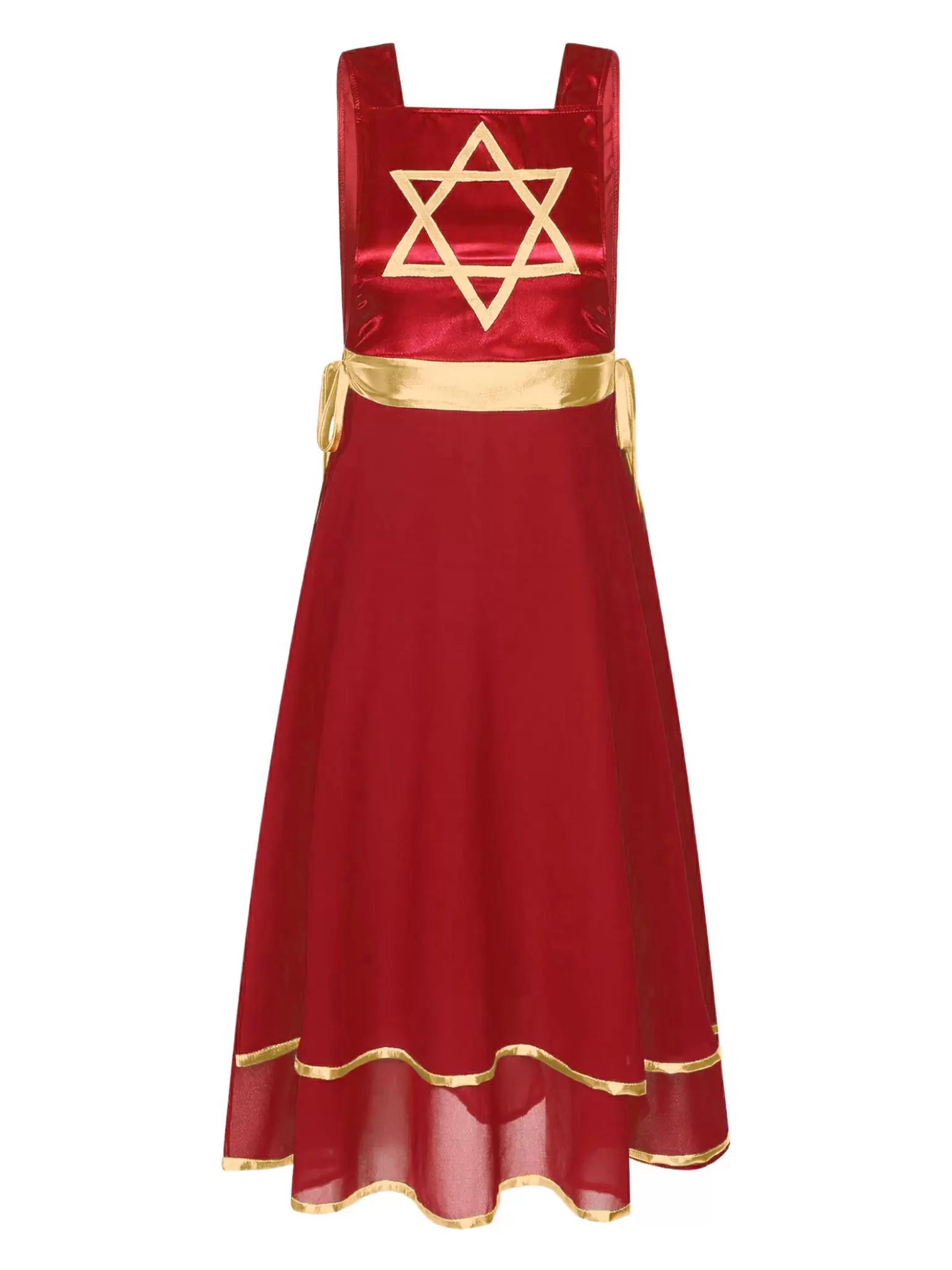 Women Sleeveless Lace-up Liturgical Praise Dance Tunic(no base dress)