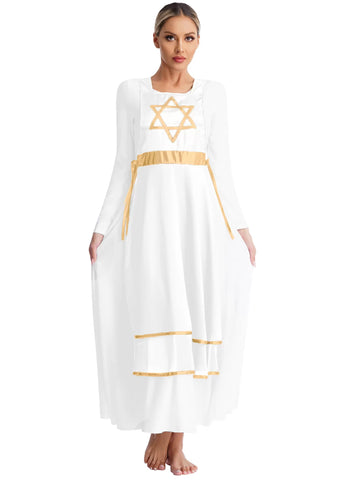 Women Sleeveless Lace-up Liturgical Praise Dance Tunic(no base dress)