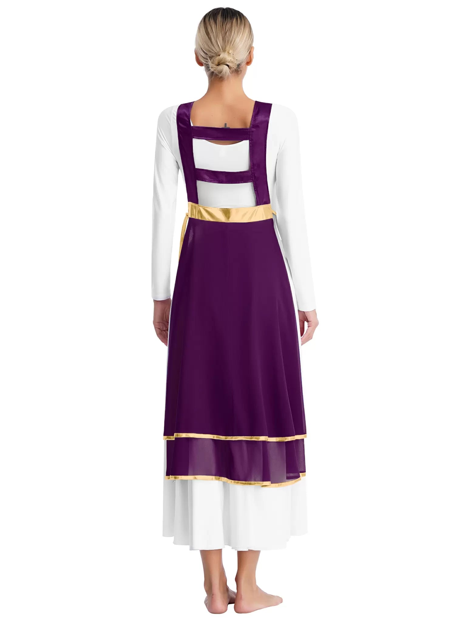 Women Sleeveless Lace-up Liturgical Praise Dance Tunic(no base dress)