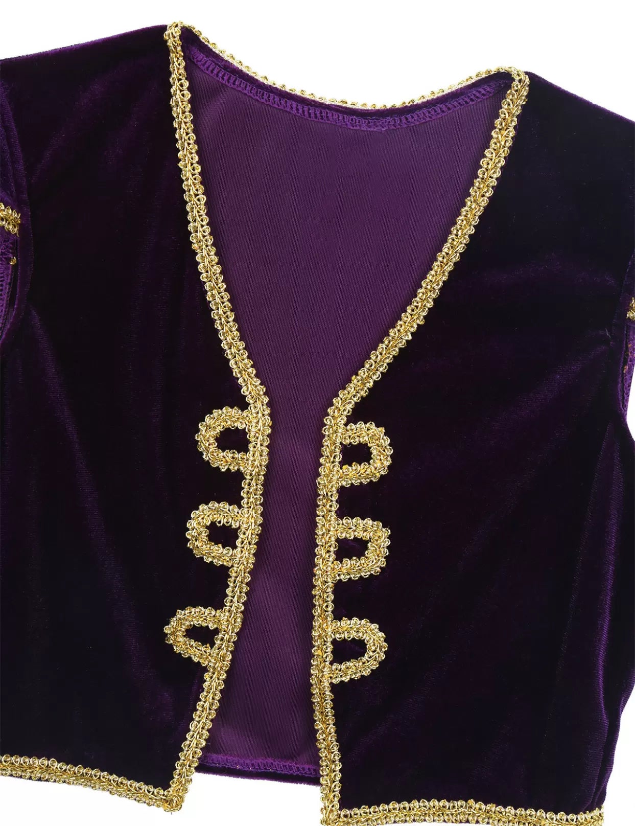 Costume de prince arabe pour enfants garçons, ensemble gilet et pantalon à manches courtes