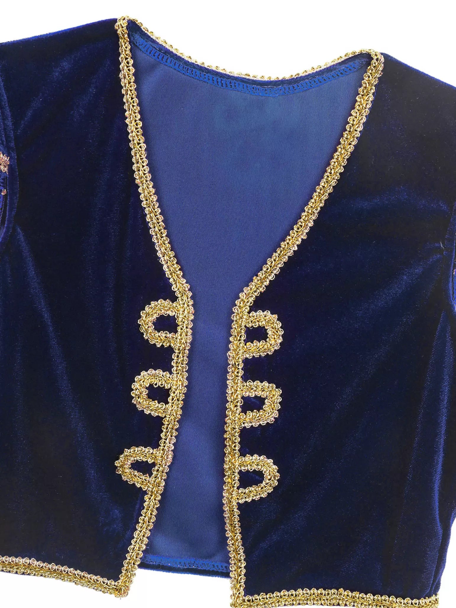 Set di gilet e pantaloni con maniche ad aletta per costume da principe arabo per bambini