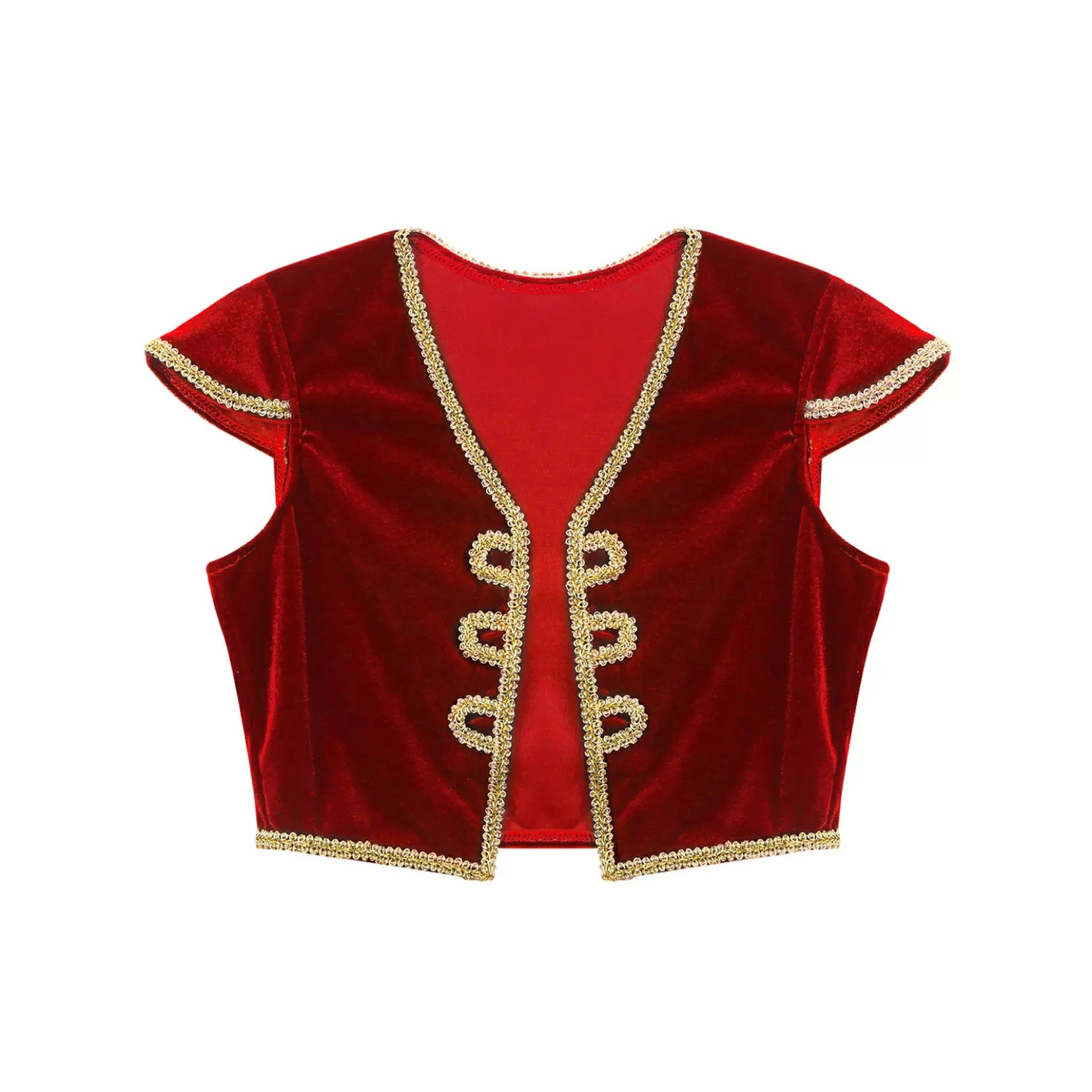 Costume de prince arabe pour enfants garçons, ensemble gilet et pantalon à manches courtes